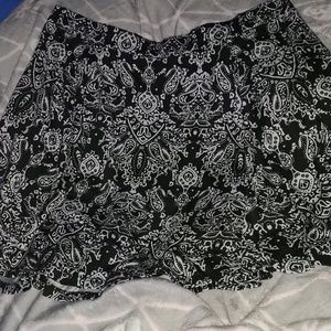 Black and White skater skirt